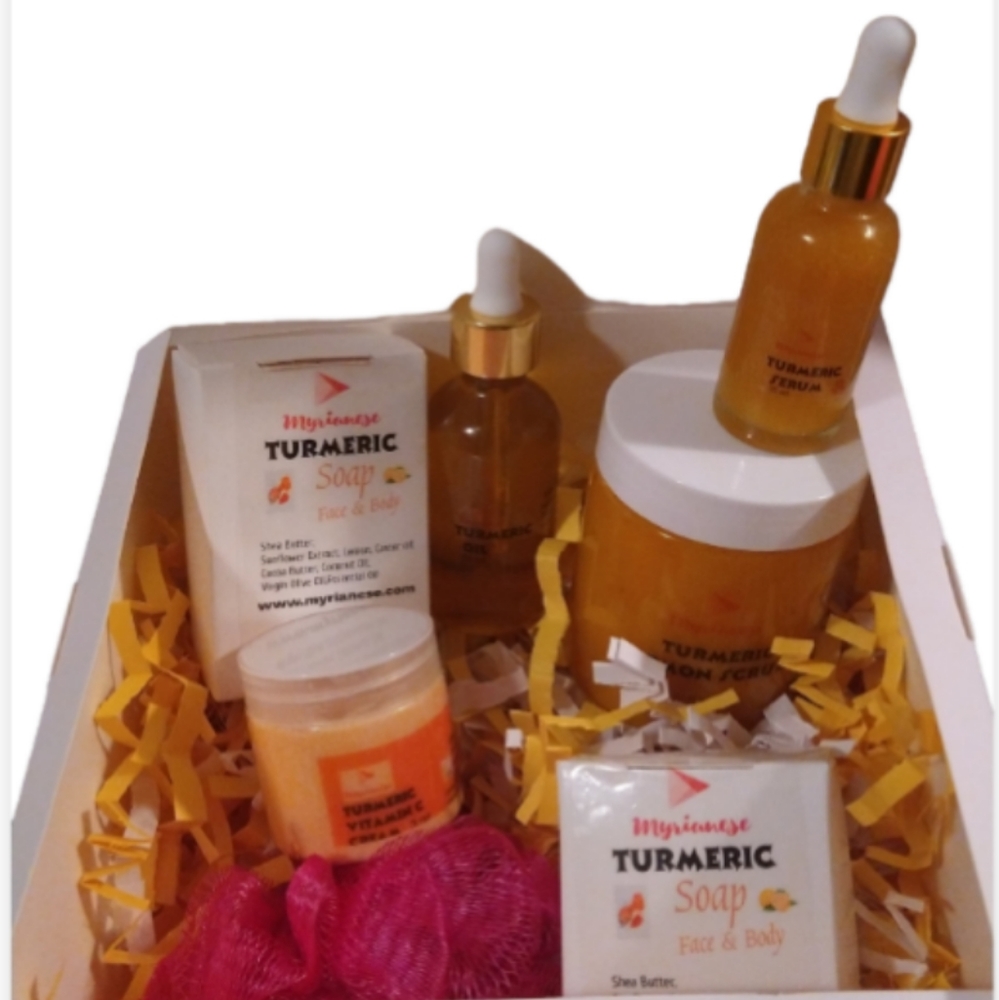 Exfoliating gif Set / Organic Skincare / Clear Skin / Turmeric Set / Acne treatm